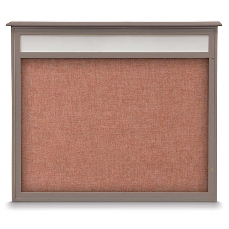 United Visual Products Double Door Enclosed Indoor Letterboard UV11255-BRONZE-GREEN